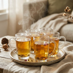 Glass Mug Set - 6 Pcs